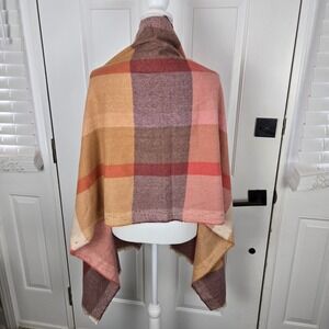 Vince Camuto Womens Blanket Scarf Plaid Wrap Shawl Fall Winter Soft Cozy‎ Casual